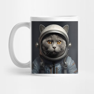 Astronaut Cat in Space - Chartreux Mug